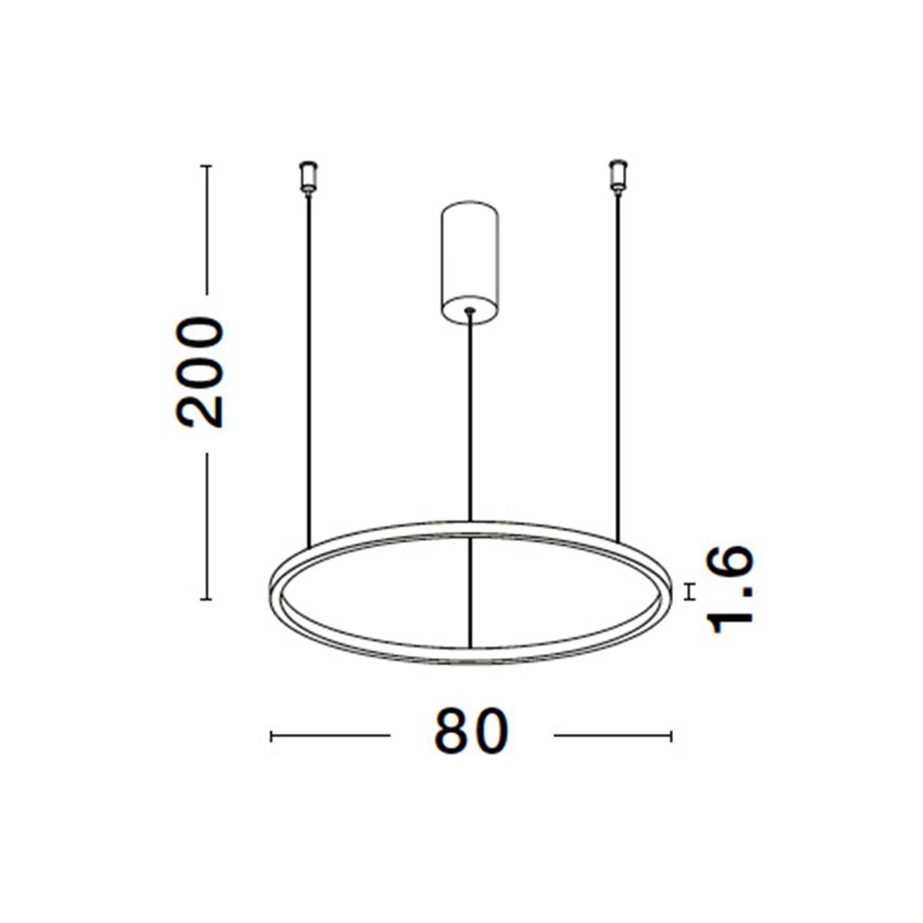 Nova Luce Tarquin LED kruhové závěsné svítidlo