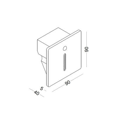 Ascend LED schodišťové zápustné svítidlo s pohybovým senzorem