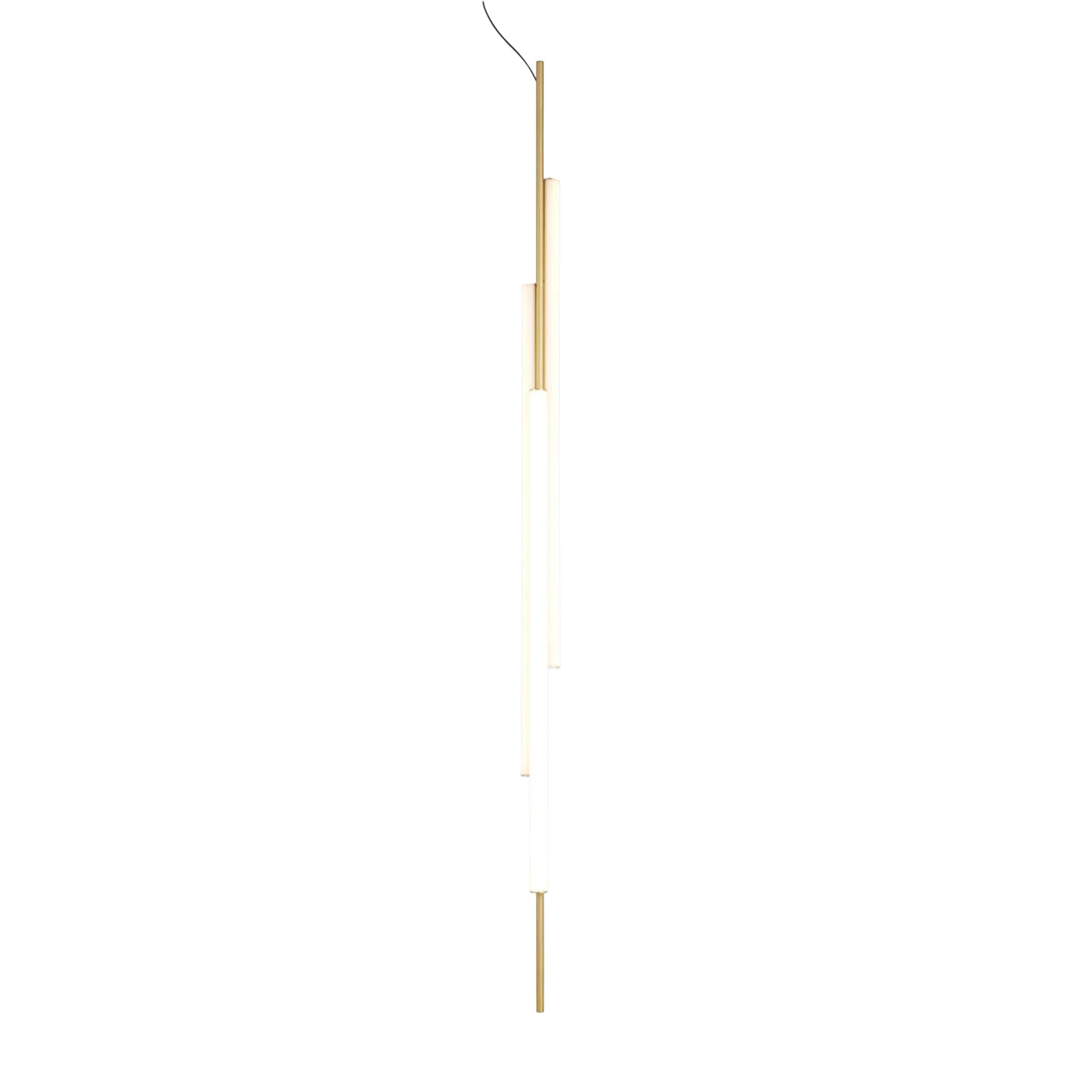 Marset Ambrosia V3 LED – złota, wpuszczana, wisząca lampa pionowa