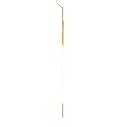 Marset Ambrosia V3 LED – złota, wpuszczana, wisząca lampa pionowa