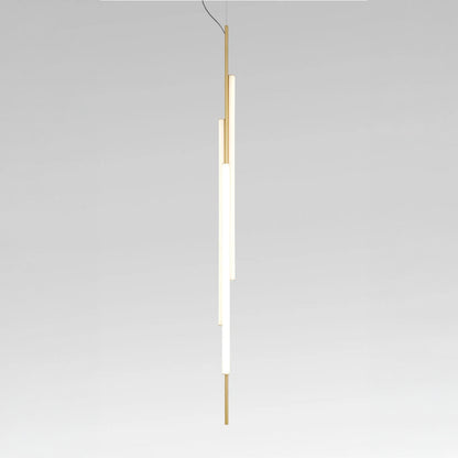 Marset Ambrosia V3 LED – złota, wpuszczana, wisząca lampa pionowa