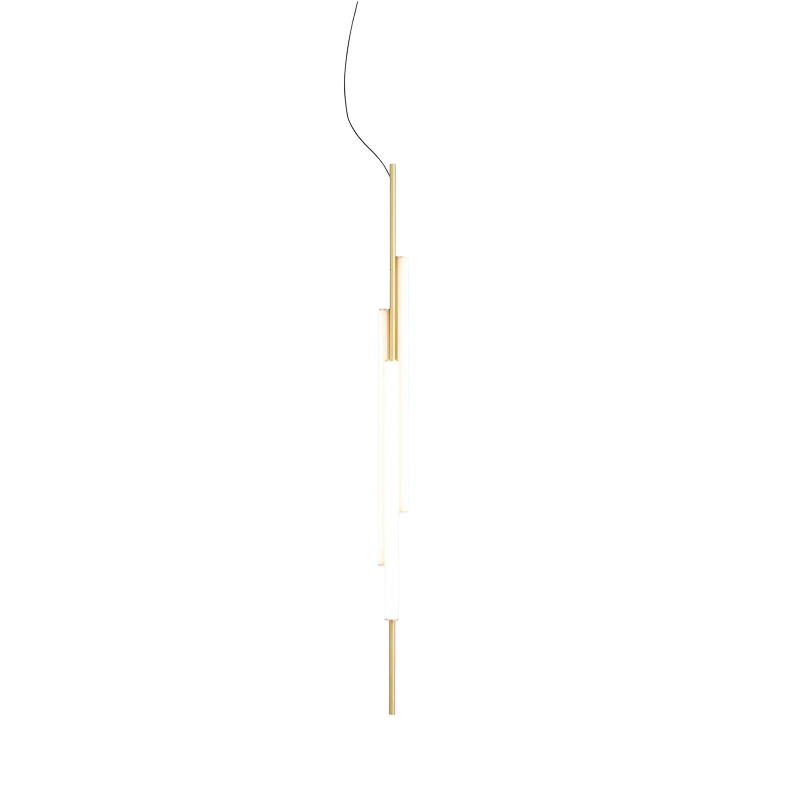 Marset Ambrosia V3 LED – złota, wpuszczana, wisząca lampa pionowa