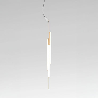 Marset Ambrosia V3 LED – złota, wpuszczana, wisząca lampa pionowa