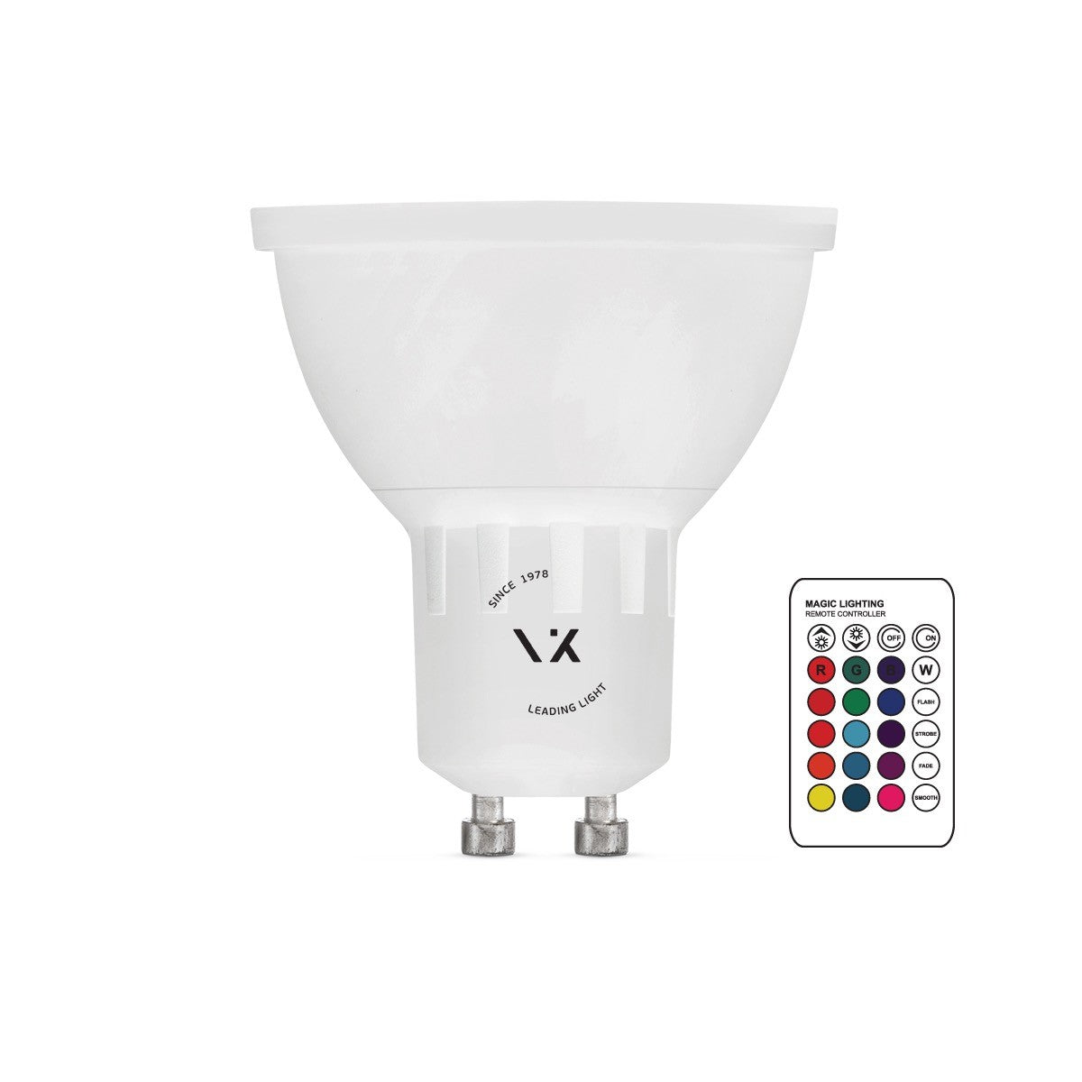 Żarówka LED VK Light RGB GU10 3 W z funkcją ściemniania