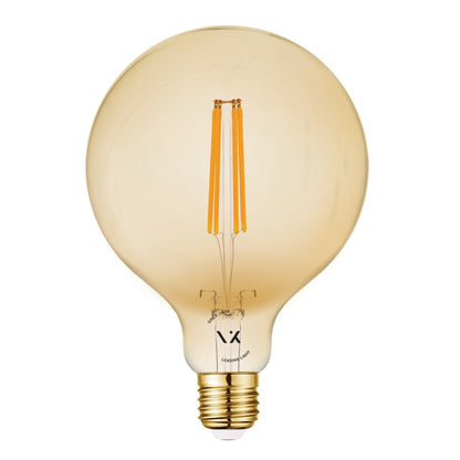 Żarówka LED VK Light Globo Filament Amber E27 ø125 2200K 7W z funkcją ściemniania