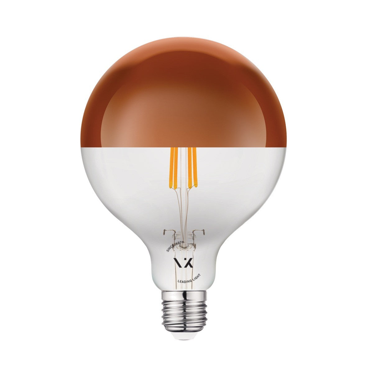 Żarówka LED VK Light Globo Filament Pink Copper E27 ø125 2700K 7W z możliwością ściemniania