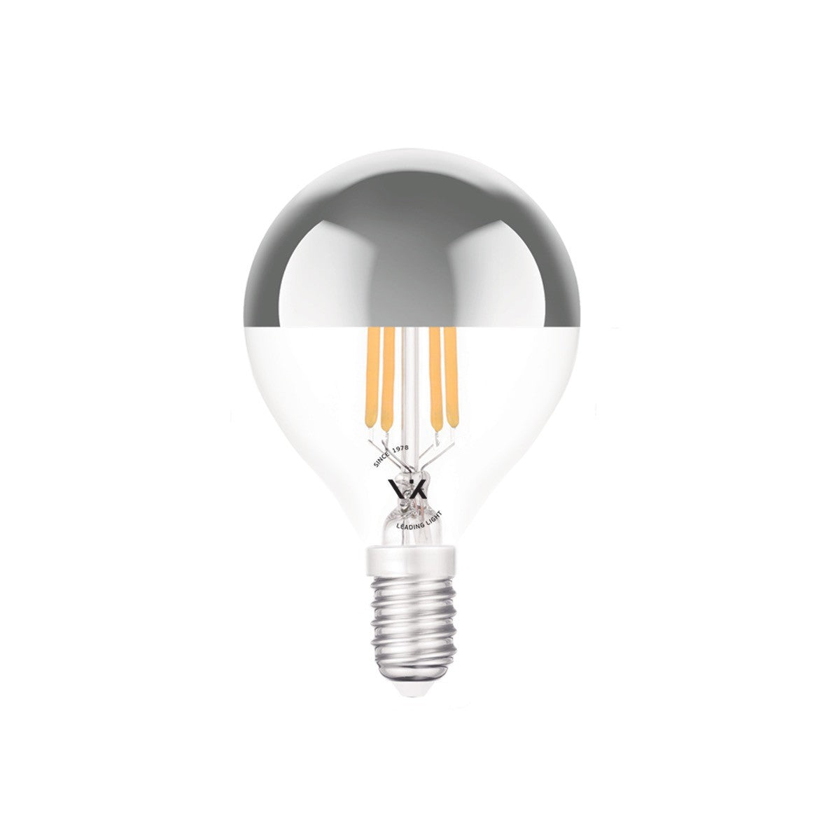 Żarówka LED VK Light Mini Globe Filament Silver E14 2700K 4,5 W z funkcją ściemniania