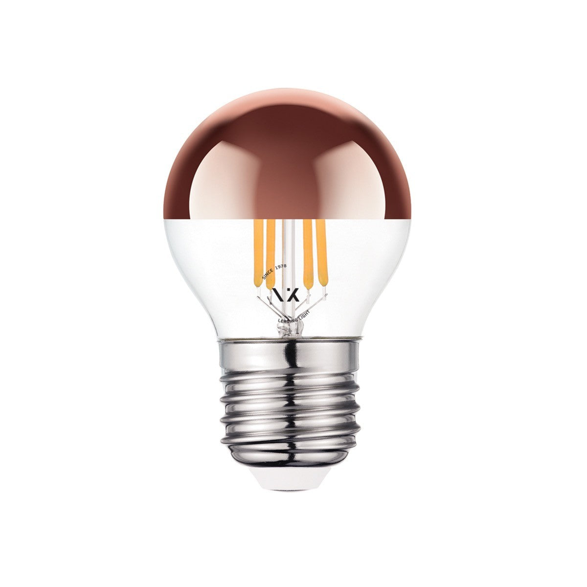 Żarówka LED VK Light Mini Globe Filament Pink Copper E27 2700K 4,5 W z funkcją ściemniania