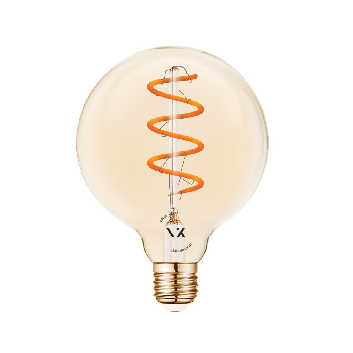 Żarówka LED VK Light Spiral Filament Amber-G125 E27 2200 K 4,5 W z funkcją ściemniania