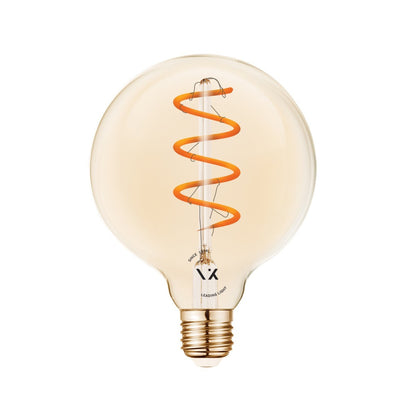 Żarówka LED VK Light Spiral Filament Amber-G125 E27 2200 K 4,5 W z funkcją ściemniania