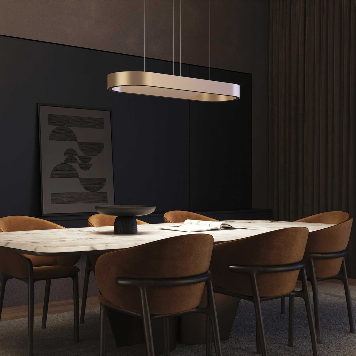VK Light Aria – owalna lampa wisząca LED