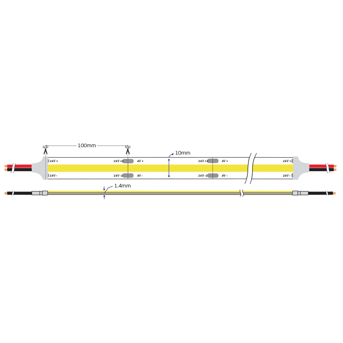 Taśma LED COB 24 V CRI90 IP20 (5 m)