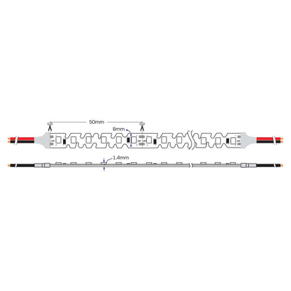 Taśma LED boczna S-Type 24V CRI90 IP20 RGB (5 m)