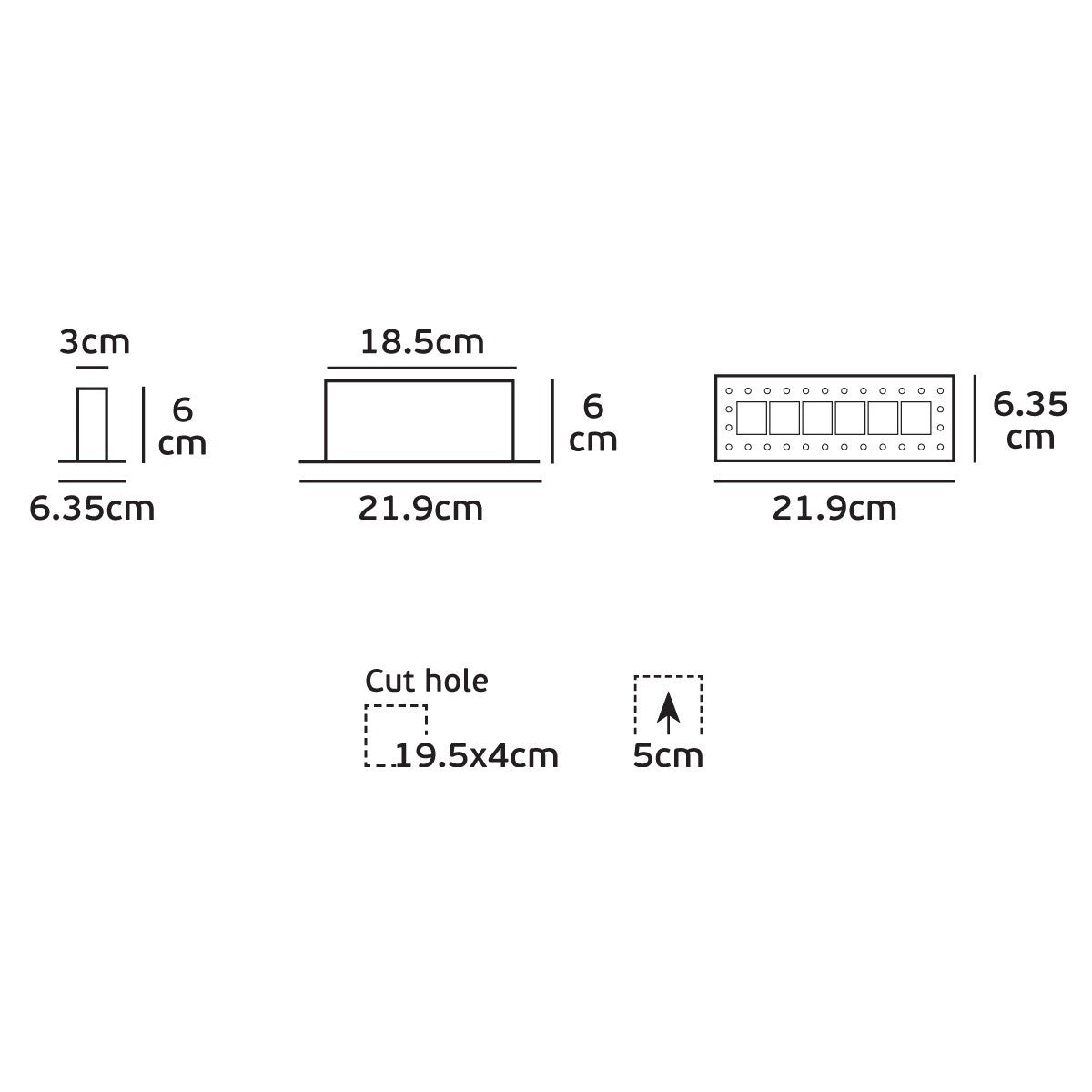 VK Light Bloc Mini Tubus LED – regulowana oprawa wpuszczana