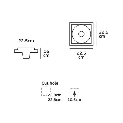 VK Light Downlight Trimless – gipsowa oprawa wpuszczana z gwintem GU10 i wystającą rurką