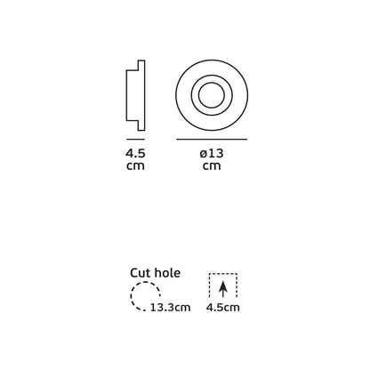 VK Light Downlight – gipsowa oprawa wpuszczana GU10 o okrągłym kształcie