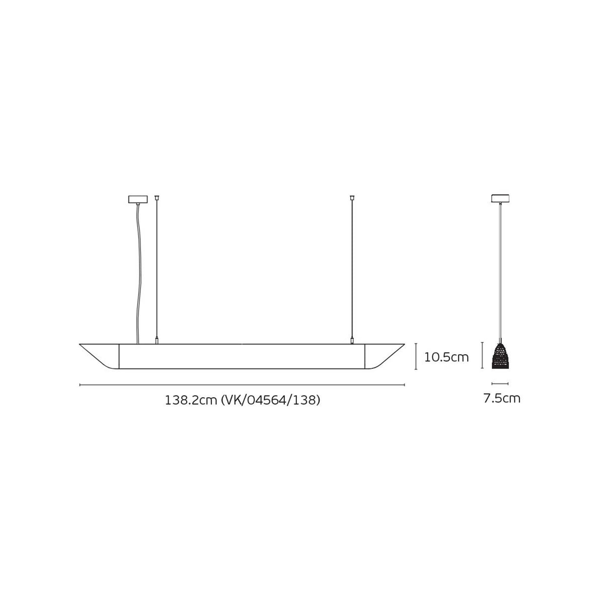 VK Light Mute Slim LED – wisząca lampa akustyczna