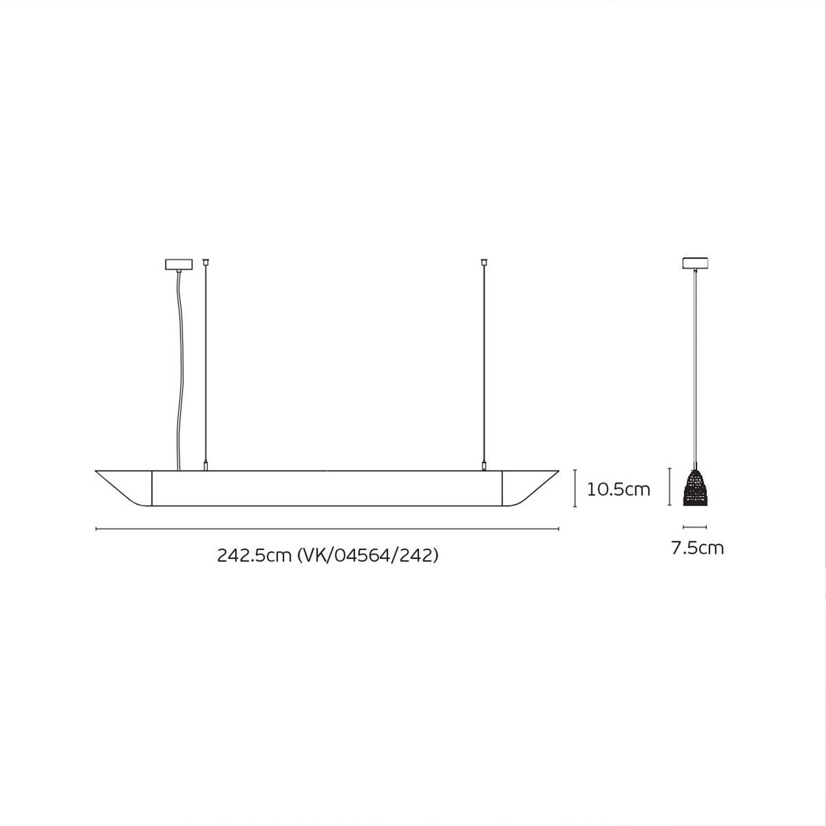 VK Light Mute Slim LED – wisząca lampa akustyczna