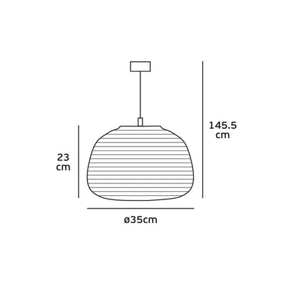 VK Light Noem E27 – owalna lampa wisząca z papieru
