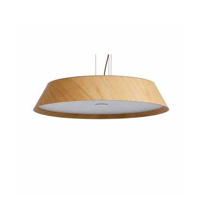 VK Light Woody LED – okrągła, drewniana lampa wisząca