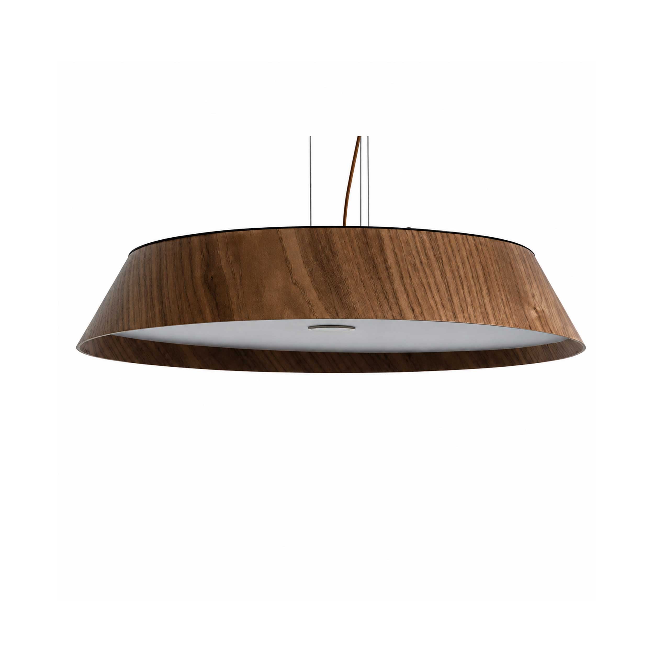 VK Light Woody LED – okrągła, drewniana lampa wisząca