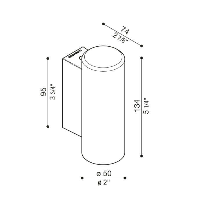 Lombardo Ago LED nástěnné svítidlo IP66