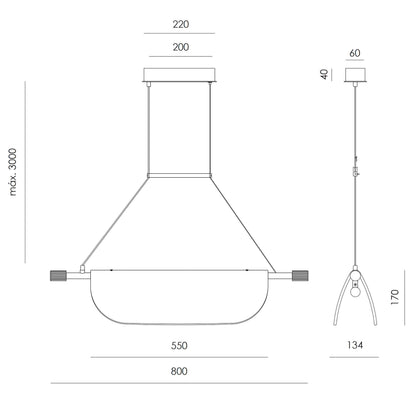 Aromas Lida Single LED – lampa wisząca