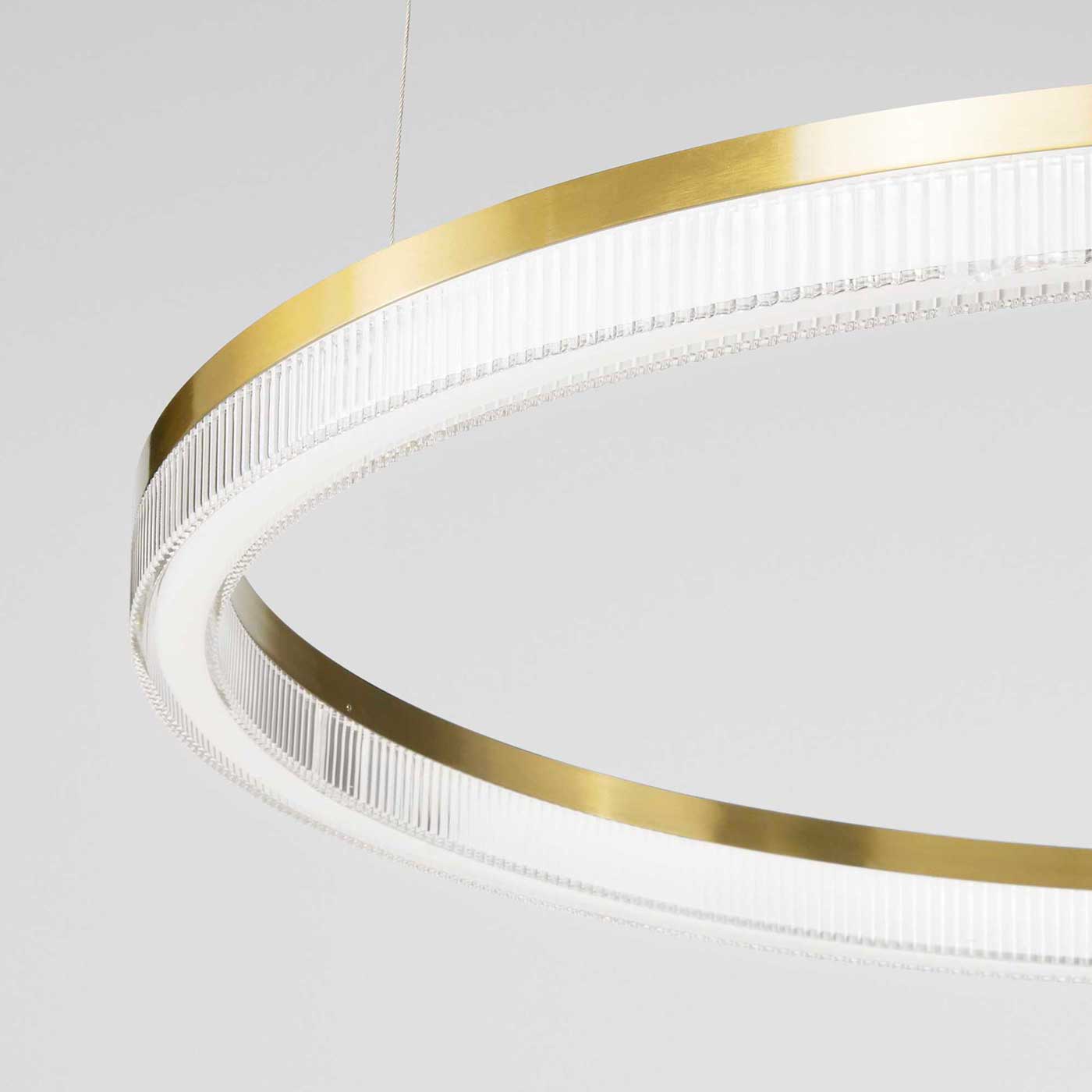 Ideal lux Crown LED kruhové závěsné svítidlo zlaté