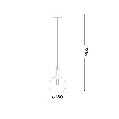 Ideal lux Empire G9 závěsné skleněné svítidlo