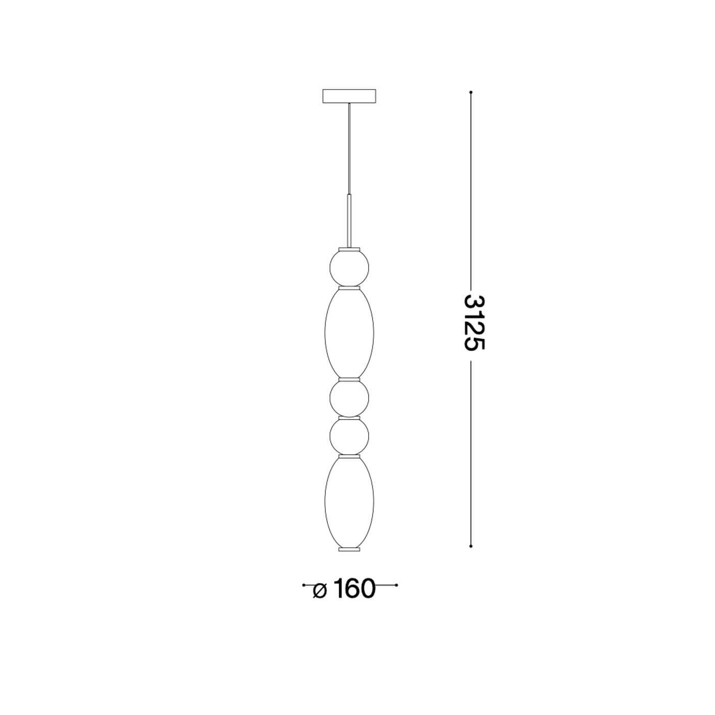 Ideal lux Lumiere LED závěsné skleněné svítidlo