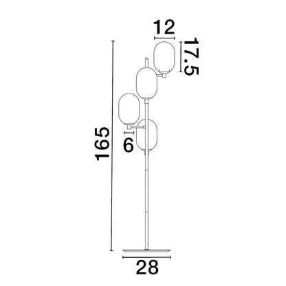Nova Luce Balor G9 stojací svítidlo zlaté