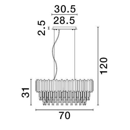 Nova Luce Magnolia E14 závěsné svítidlo skleněný lustr