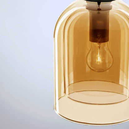 Nova Luce Velor single E27 skleněné závěsné svítidlo