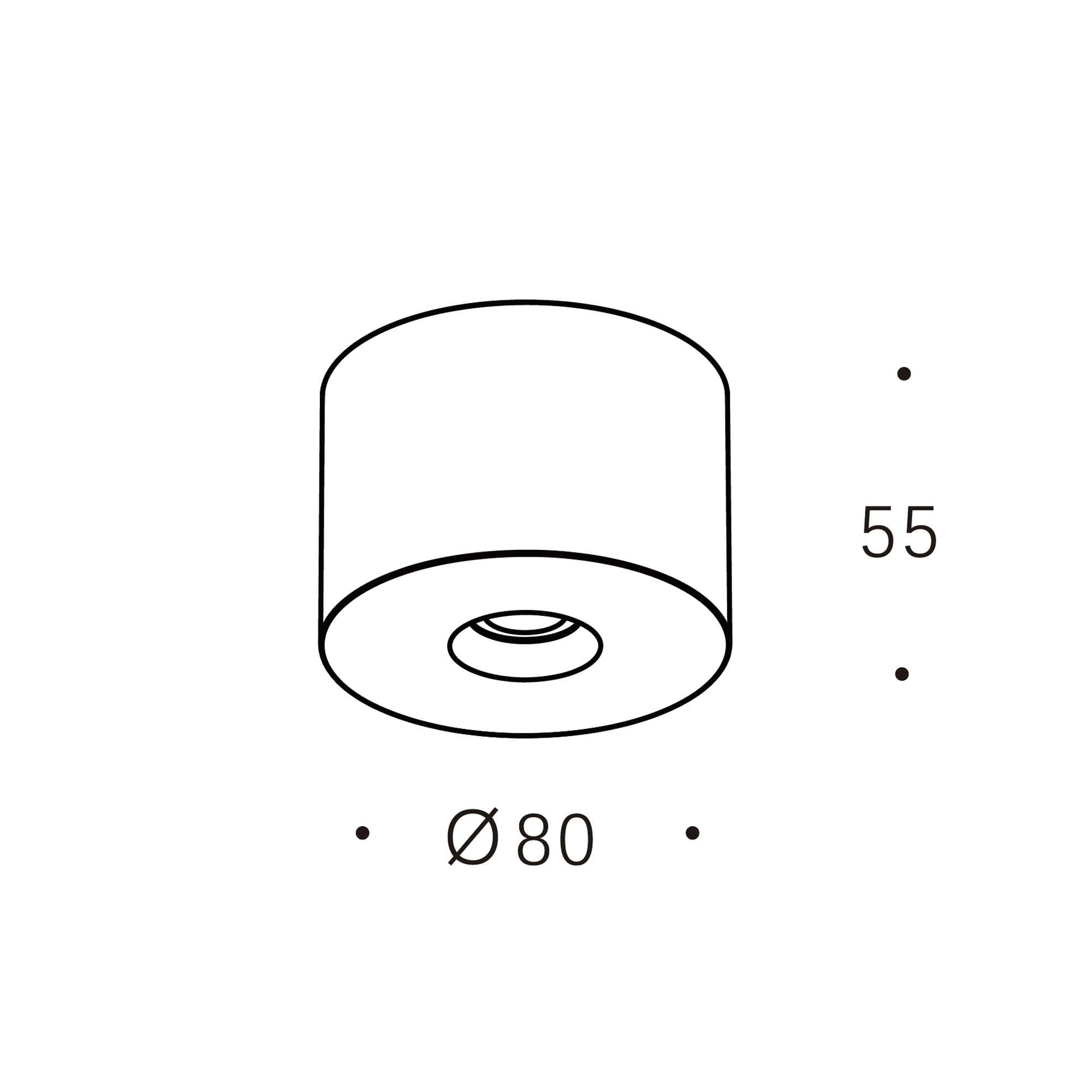 Pebble LED přisazené kovové svítidlo Ra>90 antiglare