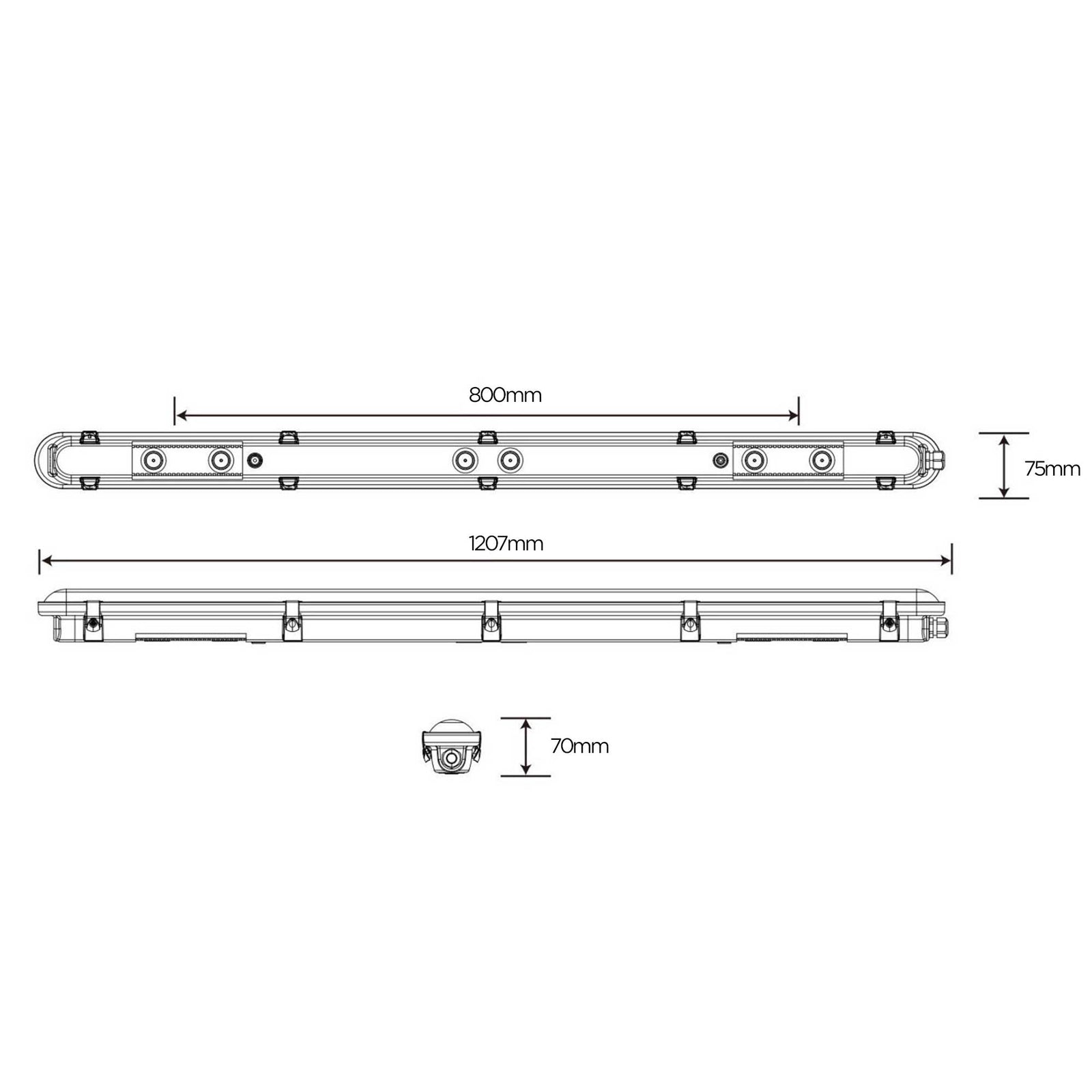 Oprawa przemysłowa LED pyłoszczelna 1200mm IP66