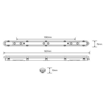 Oprawa przemysłowa LED pyłoszczelna 1500mm IP66