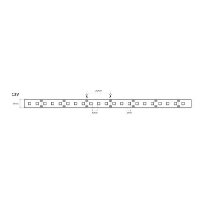 Taśma LED 12 V CRI80 IP55 2700 K (5 m)
