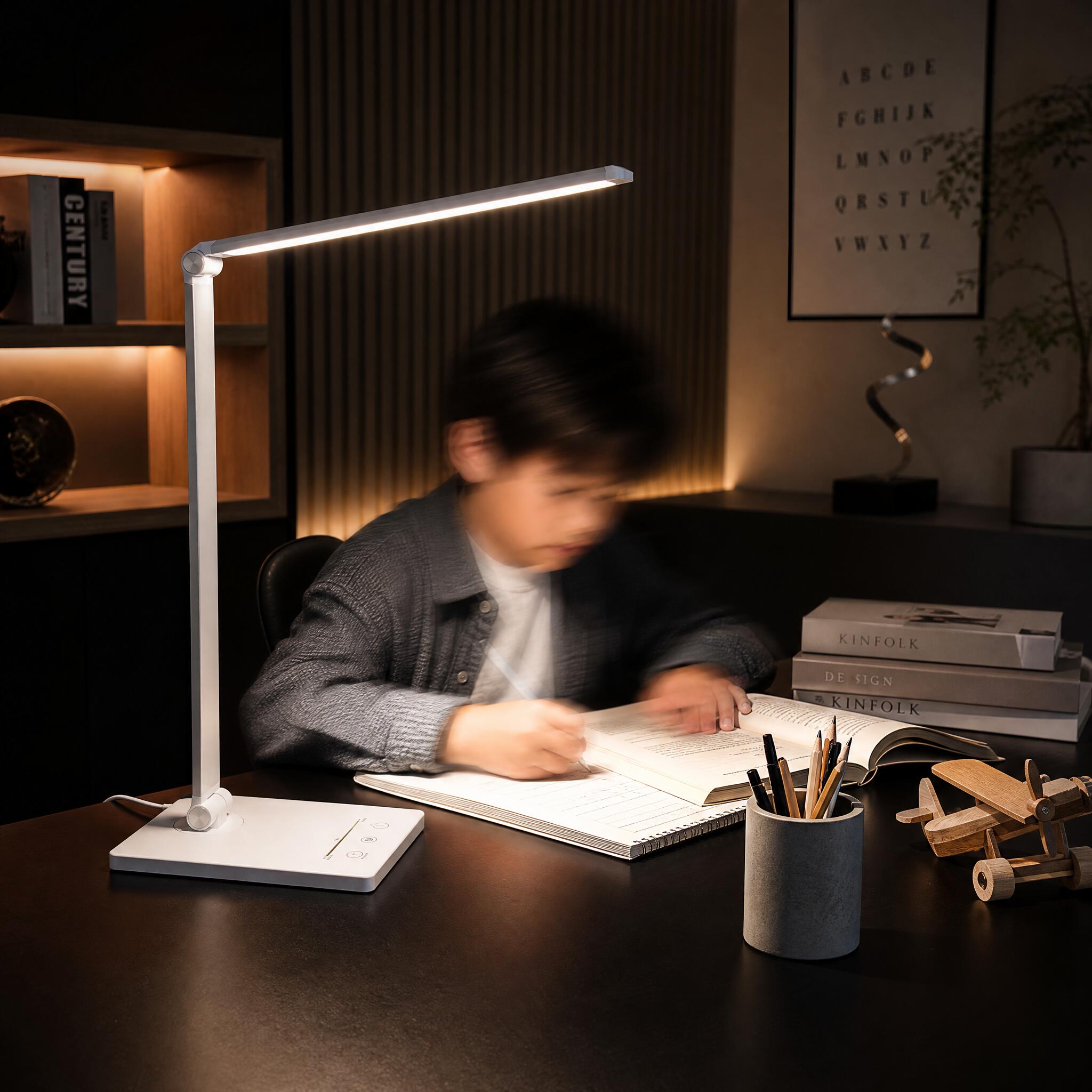 Lampa stołowa LED VK Light Nia Square z funkcją ściemniania, 3CCT