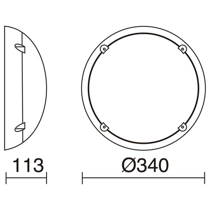 Cristher Alba E27 přisazené svítidlo černé