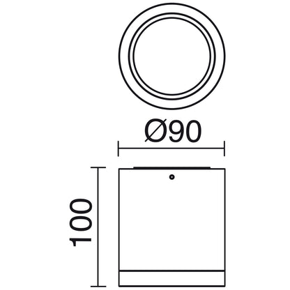 Indeluz Buis LED stropní svítidlo bílé