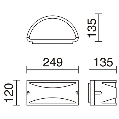 Dopo Ciclon up/down E27 přisazené svítidlo front