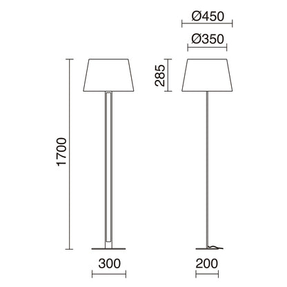 Exo Classical F E27 stojací svítidlo zlaté
