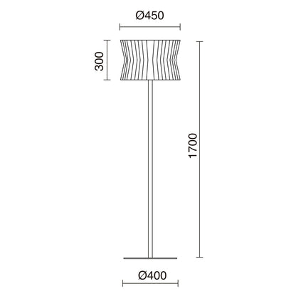 Exo Cora F E27 stojací svítidlo bílé