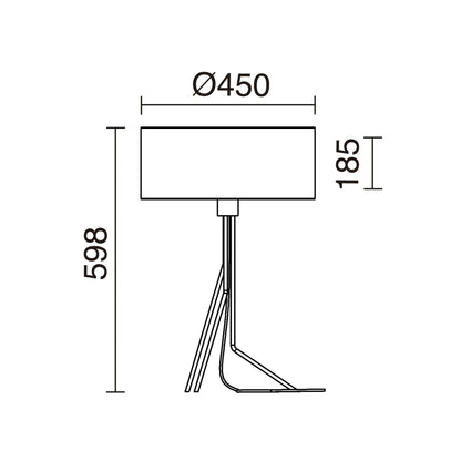 Exo Diagonal E27 stolní svítidlo bílé