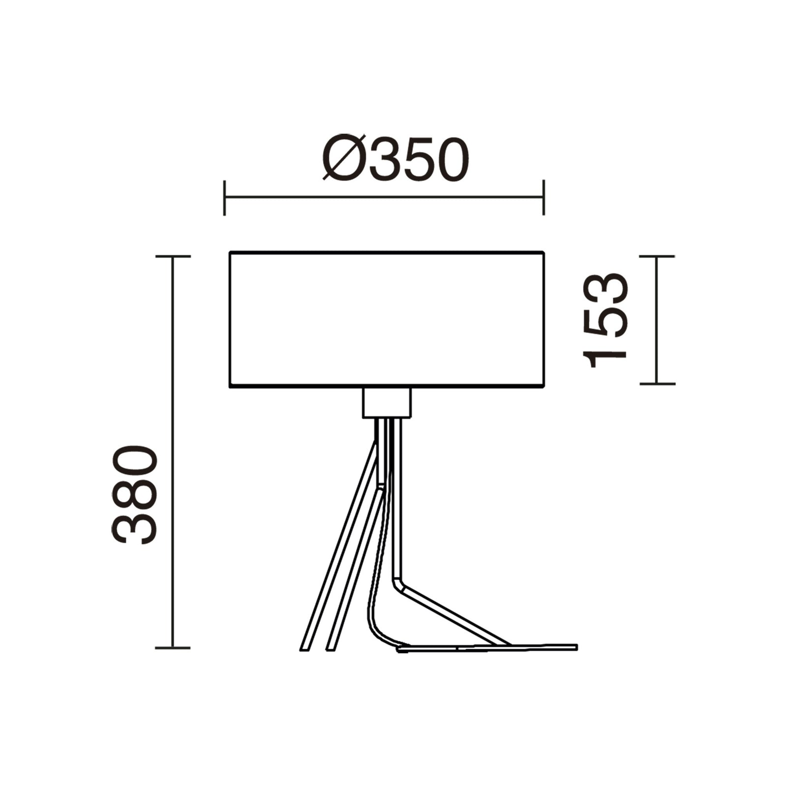 Exo Diagonal E27 stolní svítidlo černé