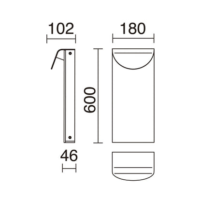 Cristher Dion LED sloupkové svítidlo Nero