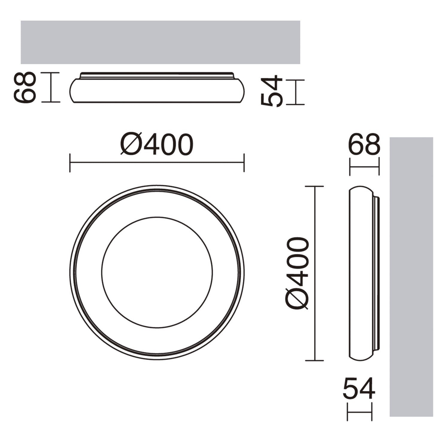 Exo Fred LED kruhové stropní svítidlo bílé