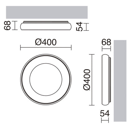 Exo Fred LED kruhové stropní svítidlo bílé