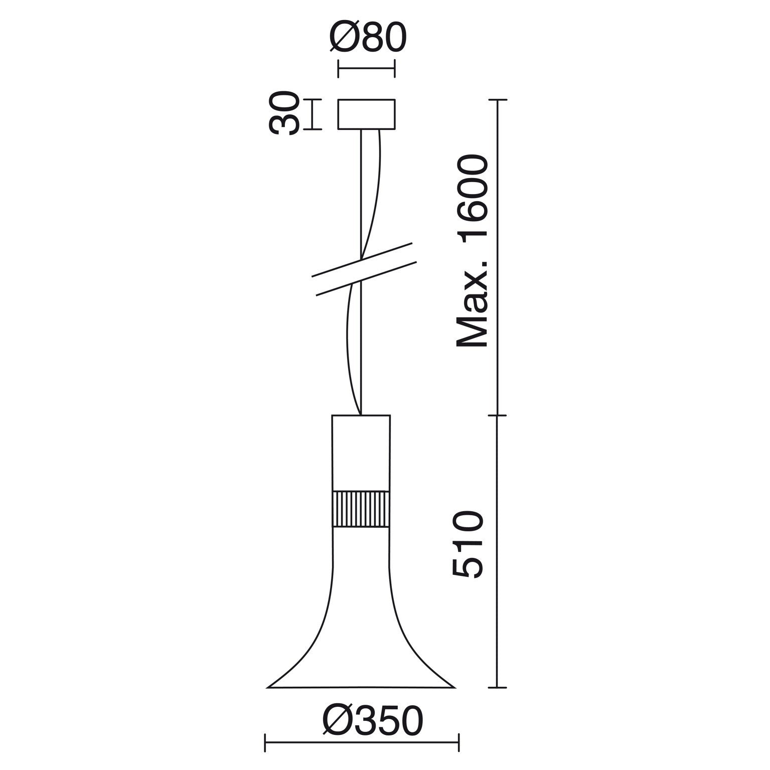 Indeluz Gang LED závěsné svítidlo bílé