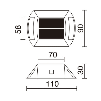 Cristher Inti LED přisazené svítidlo solární blikající